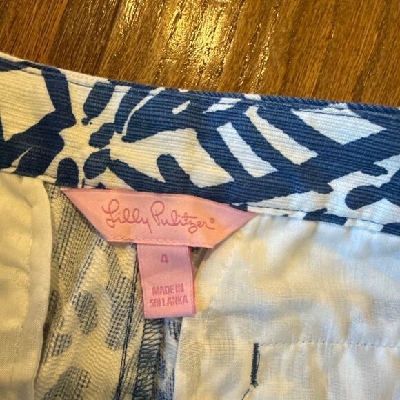 Lilly Pulitzer Adie indigo fringe low rise shorts size 4 - Picture 4 of 10